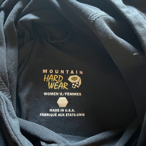 Mountain Hardwear Women's Long Sleeve Black T with hood Size Medium - Picture 3 of 11
